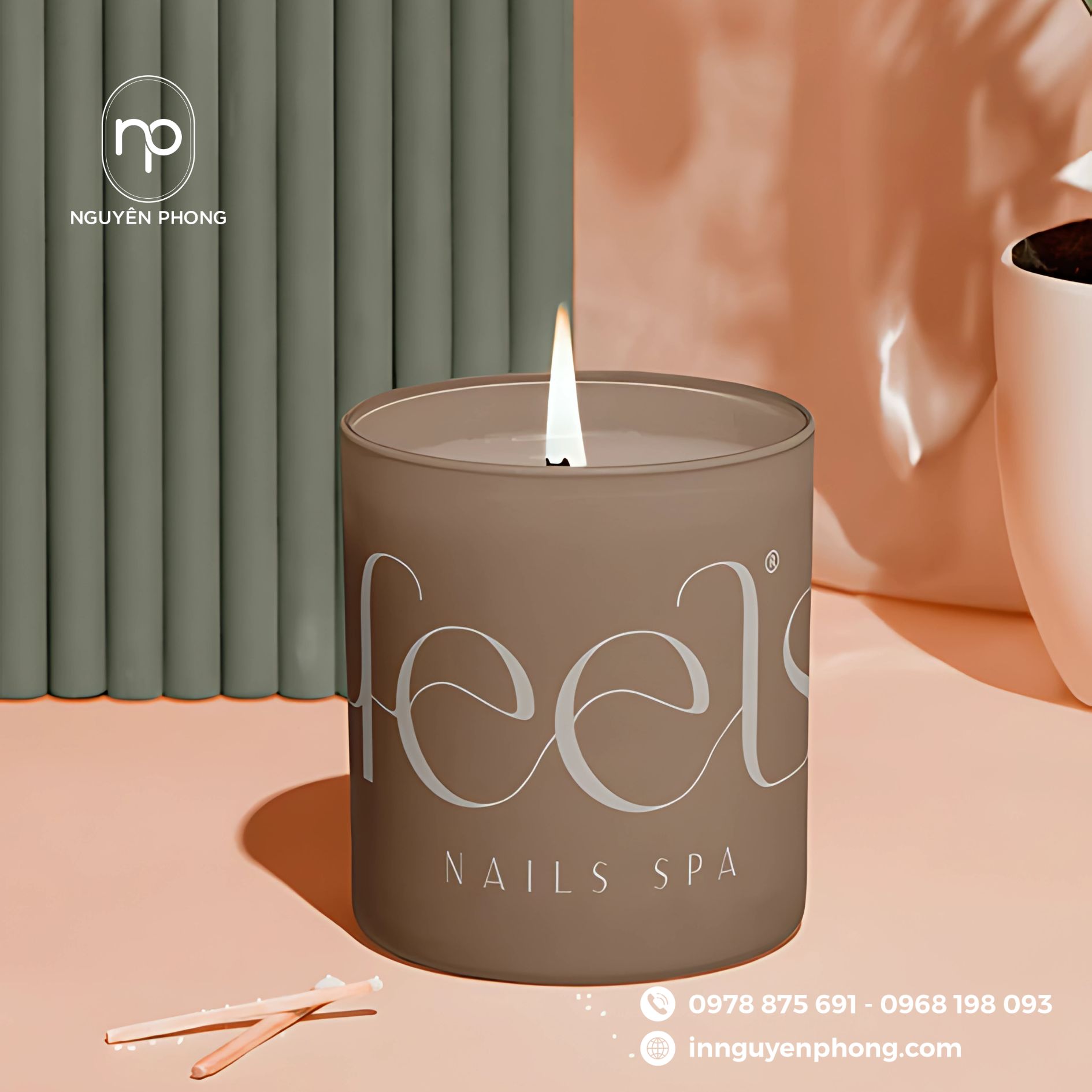 Mẫu logo dán tem nến thơm spa